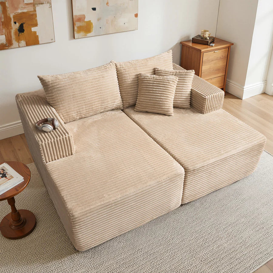 81" Boneless Sofa, Sleeper Couch, No Assembly Required