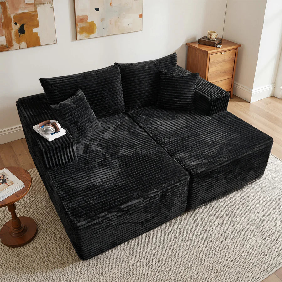 81" Boneless Sofa, Sleeper Couch, No Assembly Required
