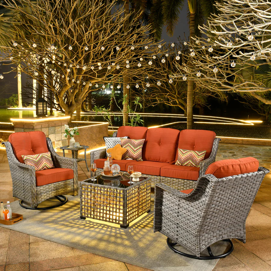 Conversation Set 5-Piece, PAD Series,Included Swivel Chair
