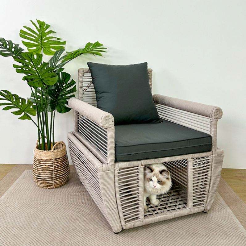 Indoor Luxury Casual Weaving Storage Chairs All Pet Room Furniture and Pet Sharing