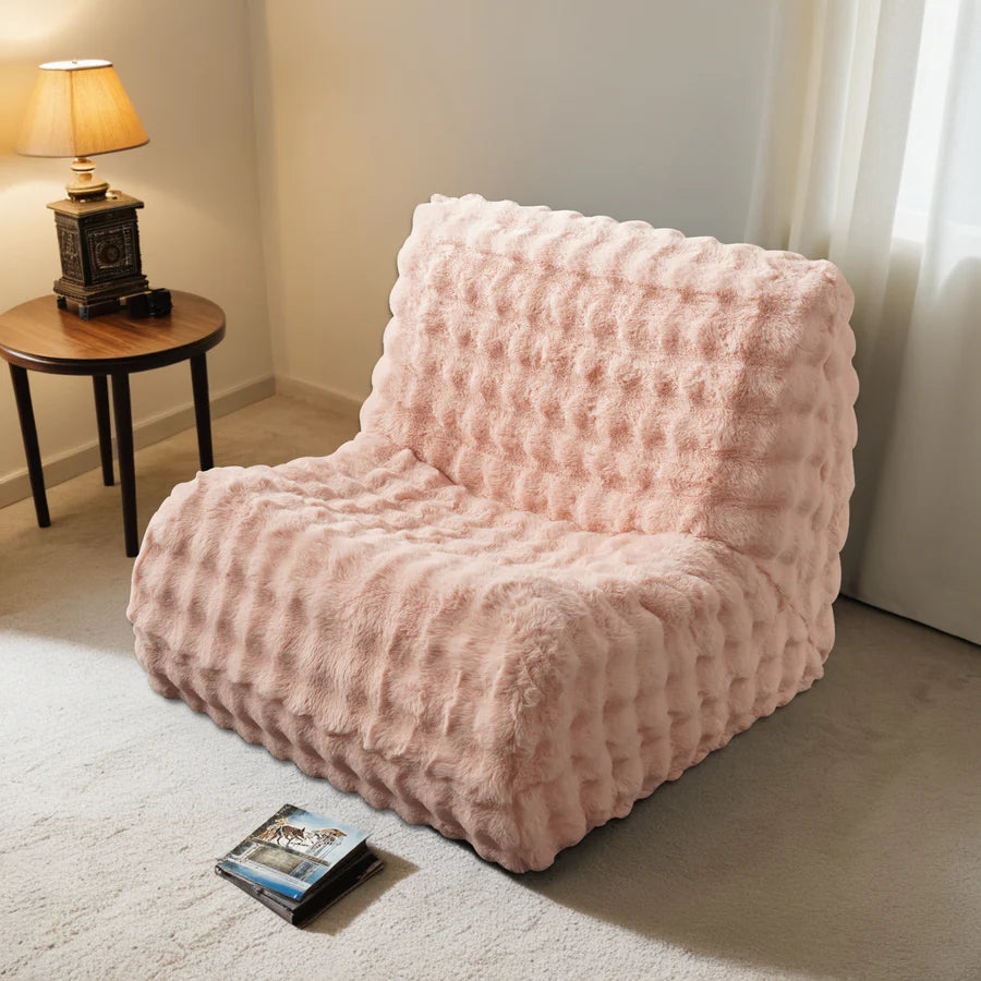Luxurious Fluffy Faux Fur Bean Bag Couch