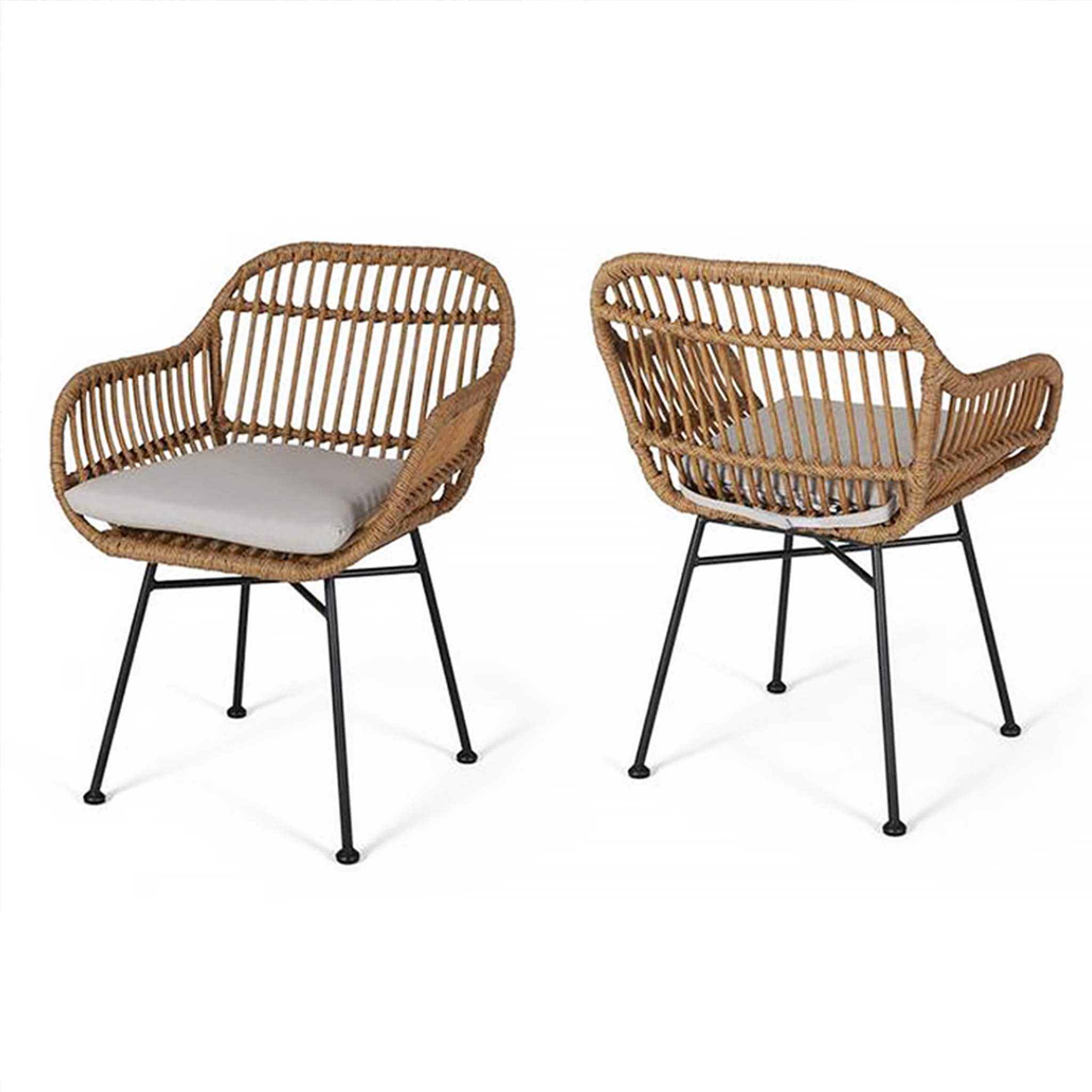 Balcony rattan chair  outdoor table and chair modern minimalist leisure courtyard outdoor Nordic rattan small coffee table combination