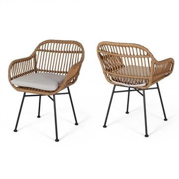 Balcony rattan chair  outdoor table and chair modern minimalist leisure courtyard outdoor Nordic rattan small coffee table combination