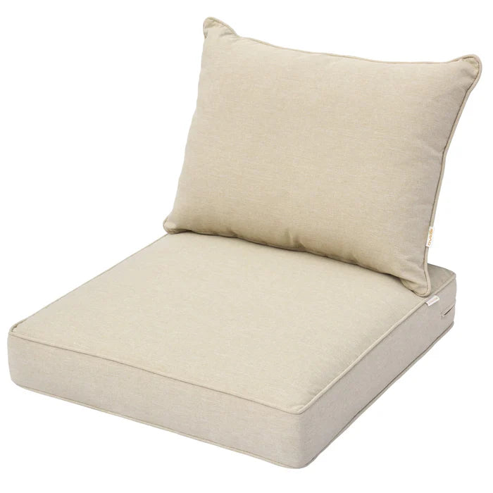 Replacement Seat Back Cushions Set with Olefin Fabric and Zipper, 24'' x 24''