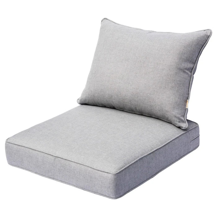 Replacement Seat Back Cushions Set with Olefin Fabric and Zipper, 25'' x 25'', Not suitable for  Patio Furniture