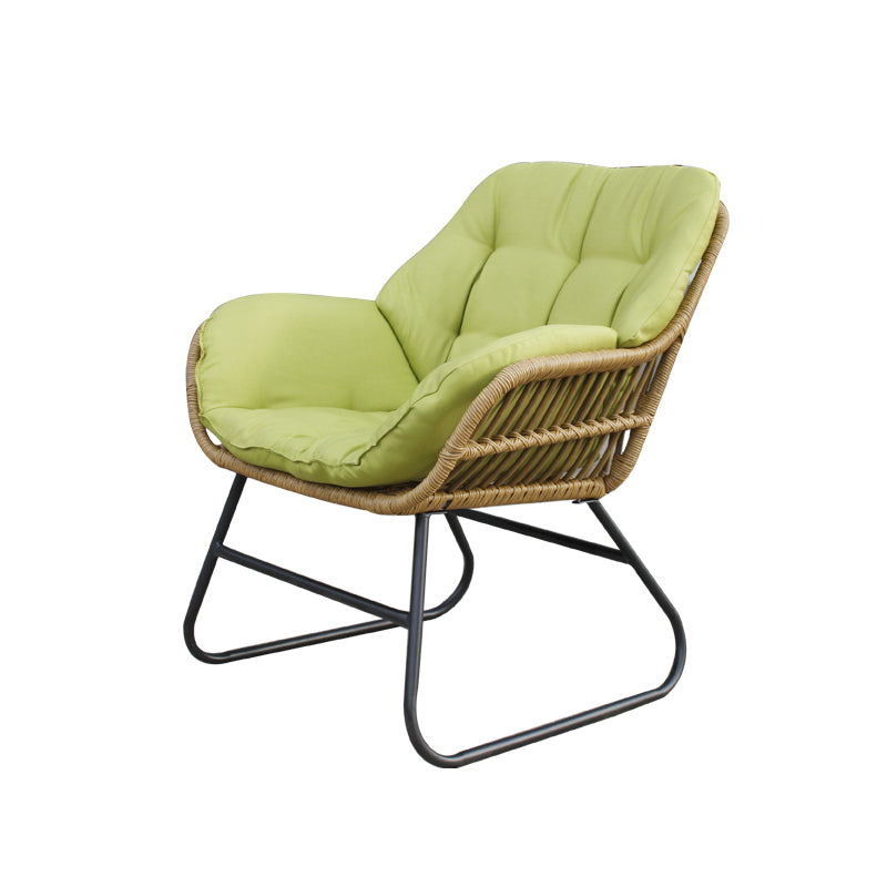 Balcony outdoor tea table and chair combination handmade wicker sofa recliner leisure courtyard outdoor wicker chair
