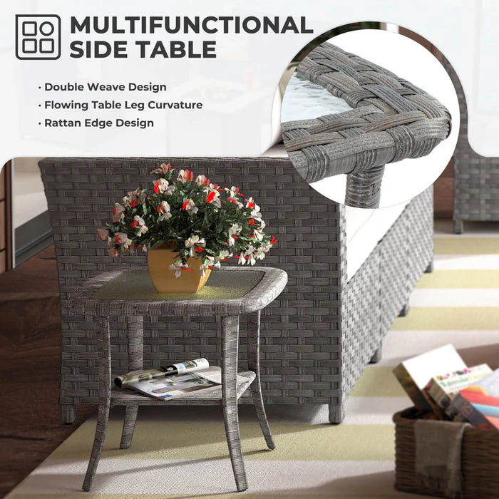 New Rimaru Series Patio Furniture Set 9-Piece include Swivel Chairs Set Partially Assembled