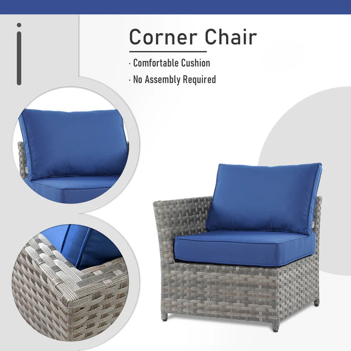 Patio Furniture Set 10-Piece include 42"Rectangle Fire Pit Table&Swivel Chairs, Partially Assembled,BRS Series