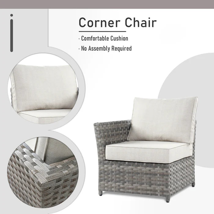 Patio Furniture Set 10-Piece include 42"Rectangle Fire Pit Table&Swivel Chairs, Partially Assembled,BRS Series