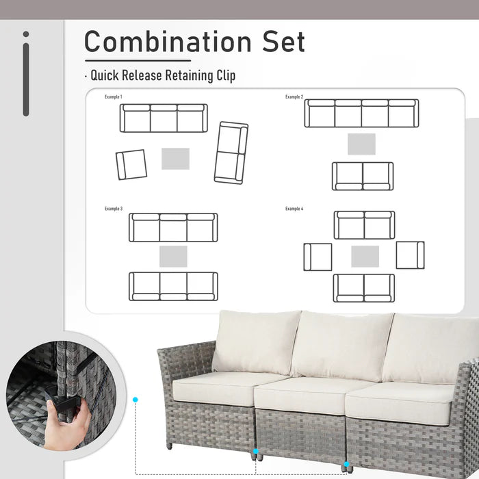 Patio Furniture Set 13-Piece include 42"Rectangle Fire Pit Table, Partially Assembled,BRS Series