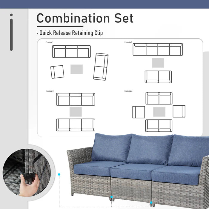 Patio Furniture Set 13-Piece include 42"Rectangle Fire Pit Table, Partially Assembled,BRS Series