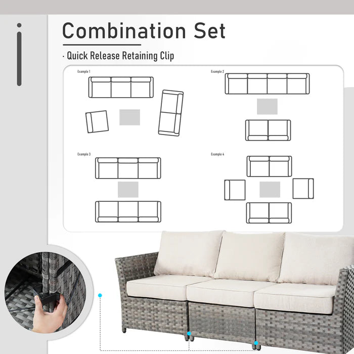 Patio Furniture Set 13-Piece include 42"Rectangle Fire Pit Table, Partially Assembled,BRS Series