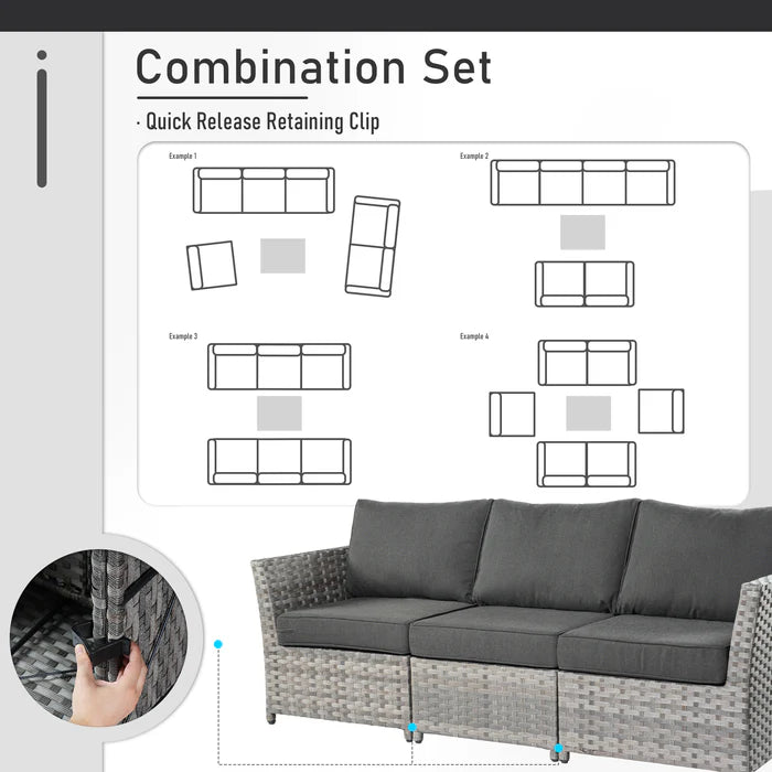 Patio Furniture Set 10-Piece include 42"Rectangle Fire Pit Table&Swivel Chairs, Partially Assembled,BRS Series