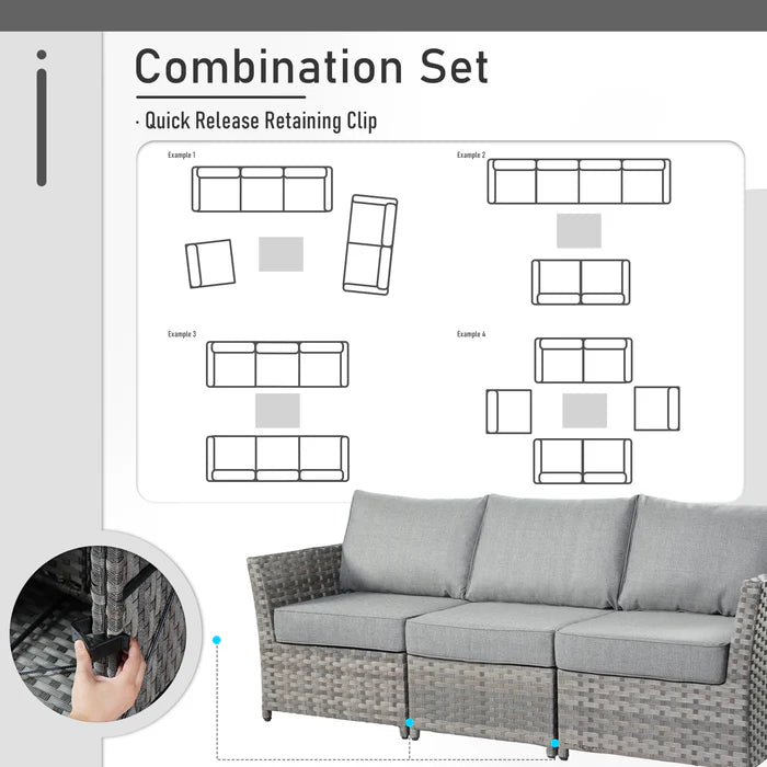 Patio Furniture Set 10-Piece include 42"Rectangle Fire Pit Table&Swivel Chairs, Partially Assembled,BRS Series