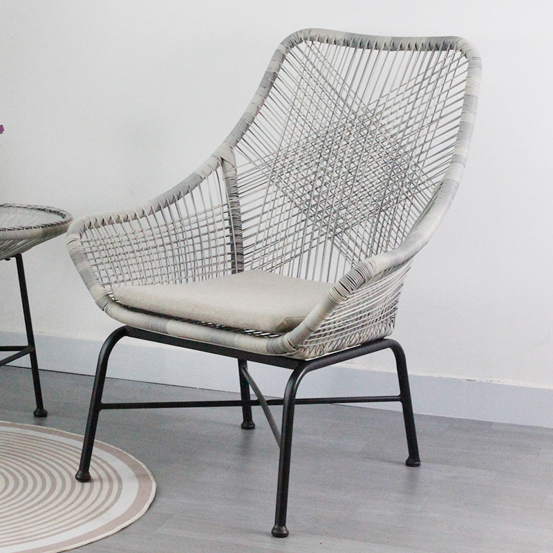 Outdoor Furniture Villa Rattan Chairs Patio Waterproof Backrest Chairs Dining & Lounge Furniture Sofa Garden Café Chairs