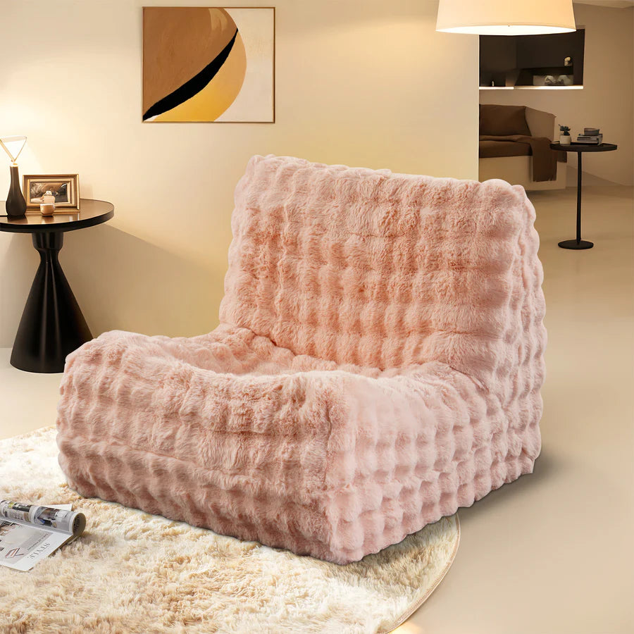 Luxurious Fluffy Faux Fur Bean Bag Couch