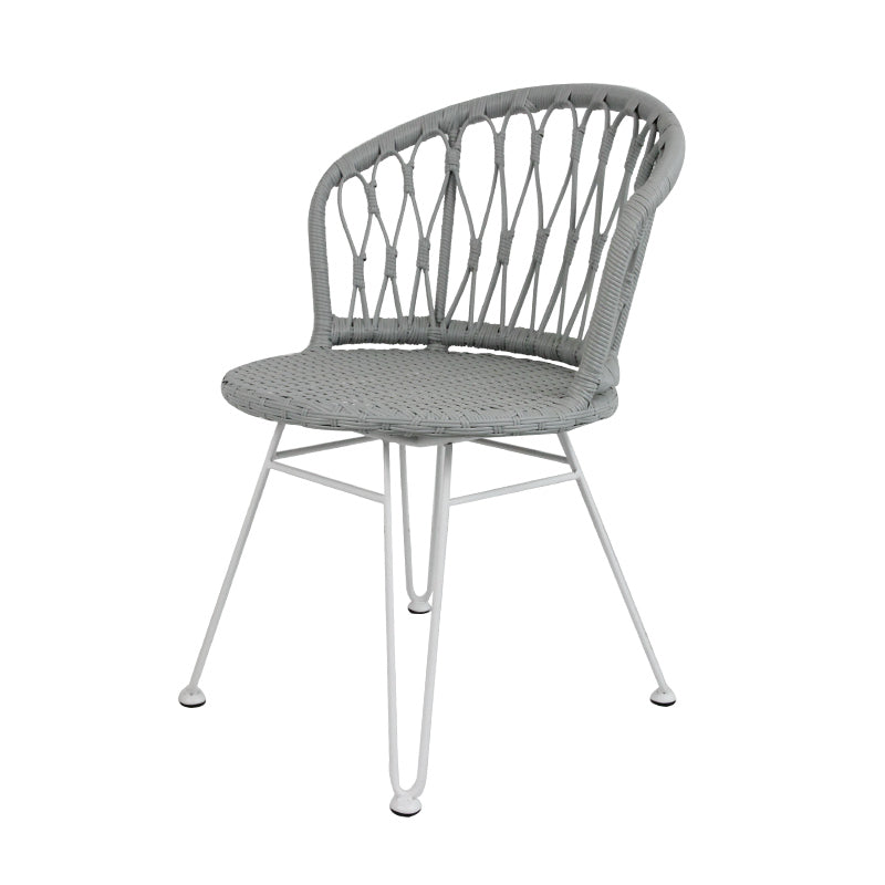 Balcony outdoor tea table and chair combination, guesthouse courtyard leisure, Nordic style, hand-woven rattan chair