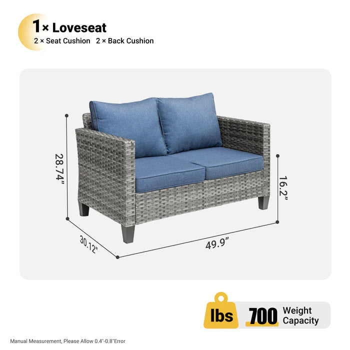Outdoor Loveseat New Vultros High BackShape Armrest