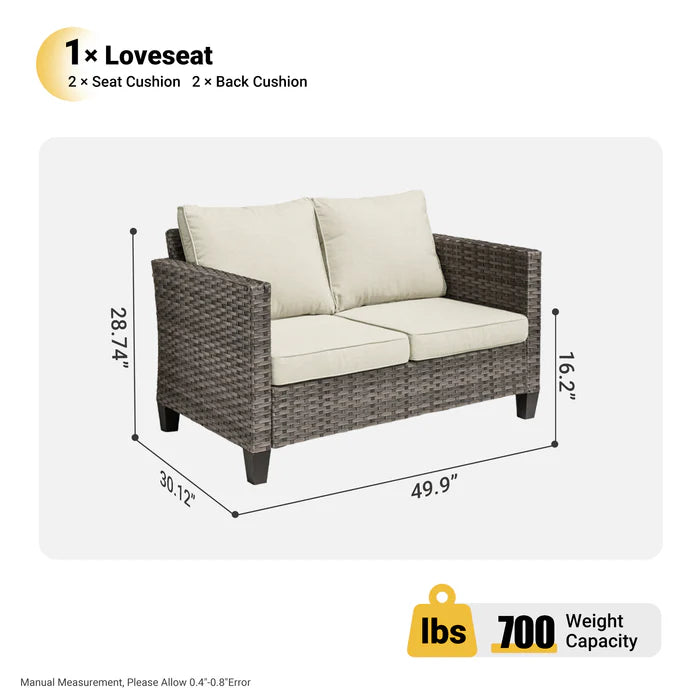 Outdoor Loveseat New Vultros High BackShape Armrest