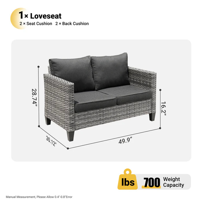 Outdoor Loveseat New Vultros High BackShape Armrest