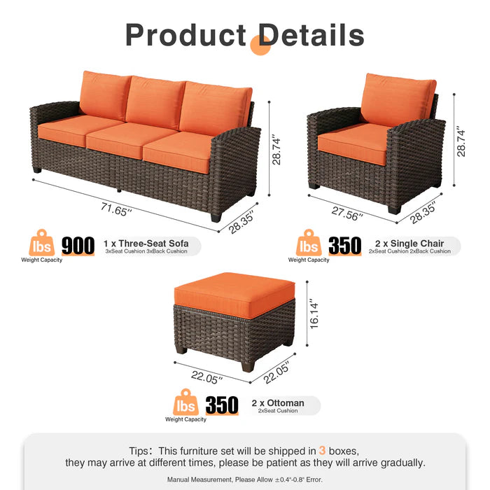 PRS Series Patio Conversation 5-Piece Set