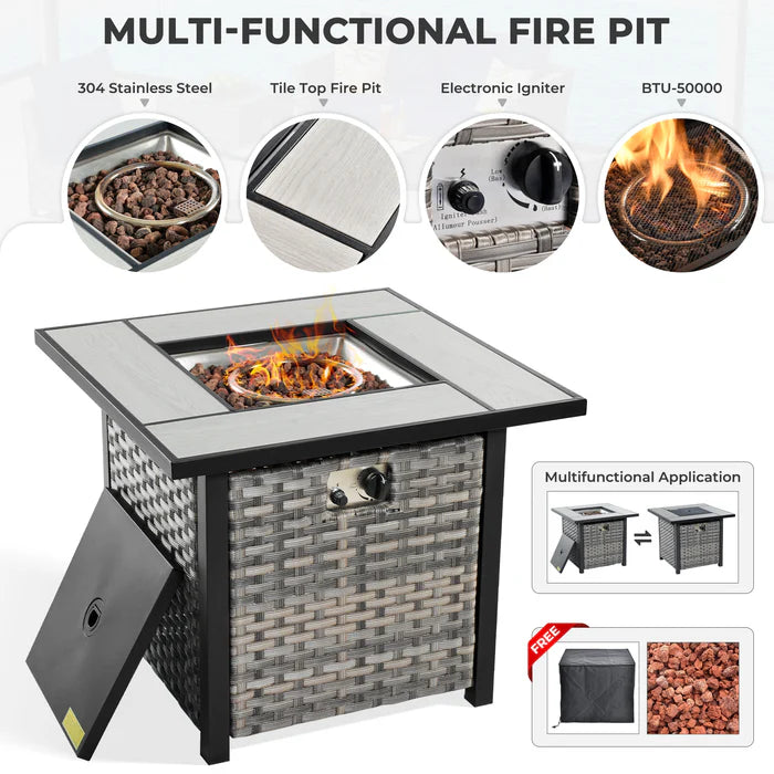Patio Outdoor 30'' Fire Pit Table for BBR/BRS Series