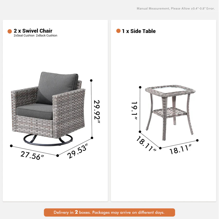 Rocking Chair Outdoor Table and Chairs matching BBR broad handrails series
