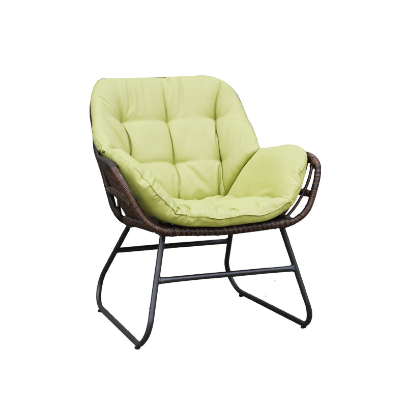 Balcony outdoor tea table and chair combination handmade wicker sofa recliner leisure courtyard outdoor wicker chair