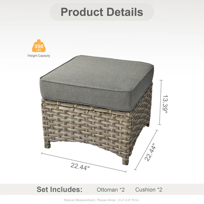 utdoor Ottoman * 2,PAD Series
