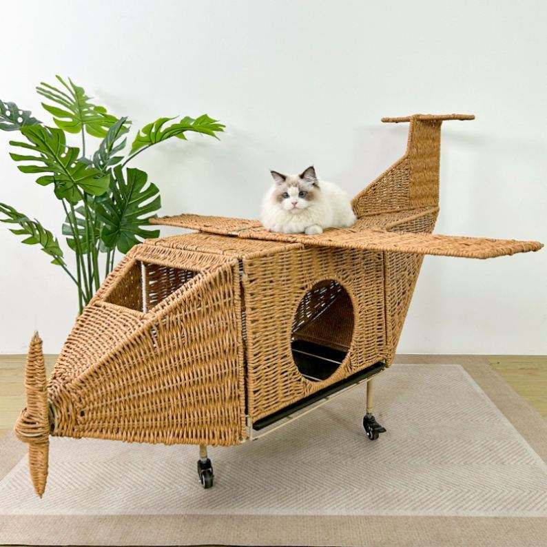 Hot Selling Comfortable and Durable Plane Dog House Puppy Bed Cat Kennel People and Pet Sharing Furniture