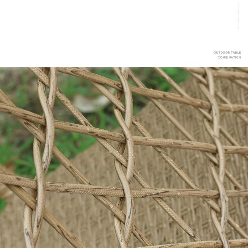 Outdoor Furniture Set: Wicker Garden Chairs for Outdoor Relaxation Balcony & Patio Set: Nordic Folk Style Tea Table & Chair Set Dining Chairs