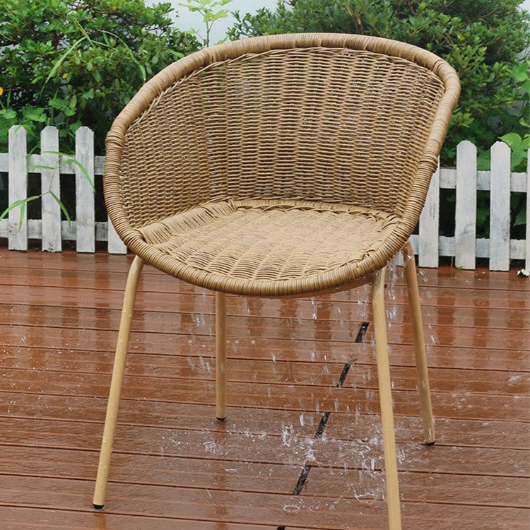 Outdoor table and chair combination, courtyard rattan chair, Nordic homestay style, outdoor leisure tea table and chair set, garden rattan chair