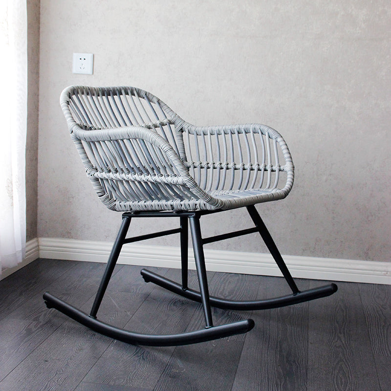 Balcony Outdoor Leisure Rocking Chair Available in Four Colors Nordic Style Handmade Weaving Vine Sofa Sofa Chair Outdoor Lazy Rocking Chair