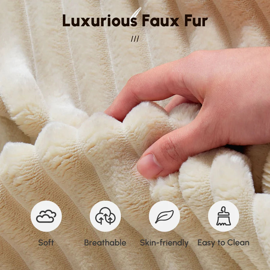Boneless Chaise Lounge,Luxurious Faux Fur, No Assembly Required