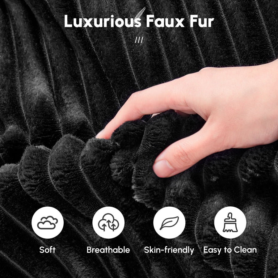 Boneless Chaise Lounge,Luxurious Faux Fur, No Assembly Required