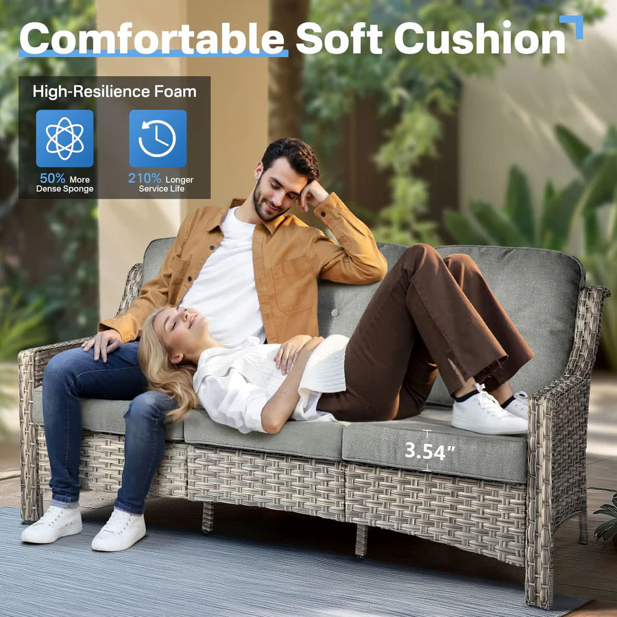 Conversation Set 5-Piece PAD Series include Rocking Chair & 47"Fire Pit Table