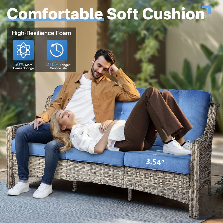 Conversation Set 5-Piece PAD Series include Rocking Chair & 47"Fire Pit Table