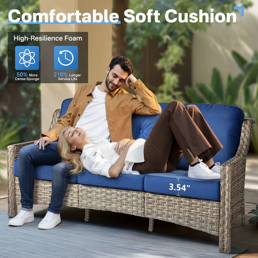 Conversation Set 5-Piece PAD Series include Rocking Chair & 47"Fire Pit Table