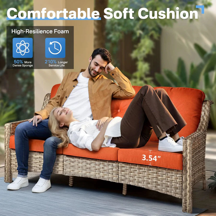 Conversation Set 5-Piece PAD Series include Rocking Chair & 47"Fire Pit Table