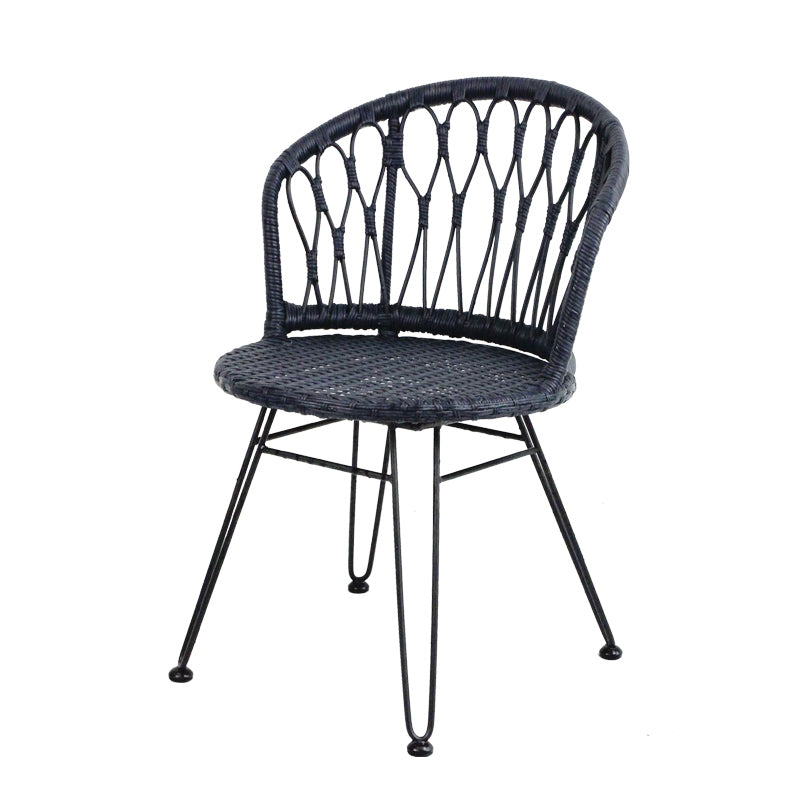 Balcony outdoor tea table and chair combination, guesthouse courtyard leisure, Nordic style, hand-woven rattan chair