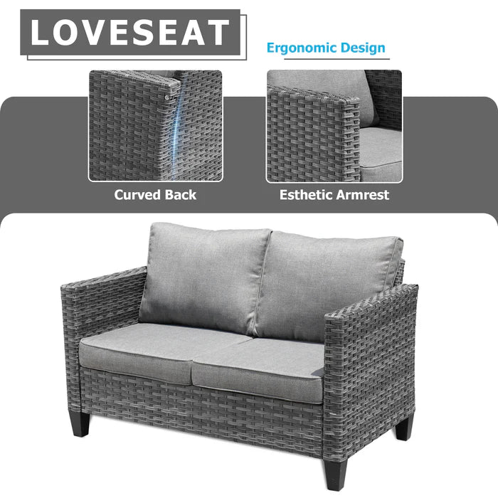 Outdoor Loveseat New Vultros High BackShape Armrest