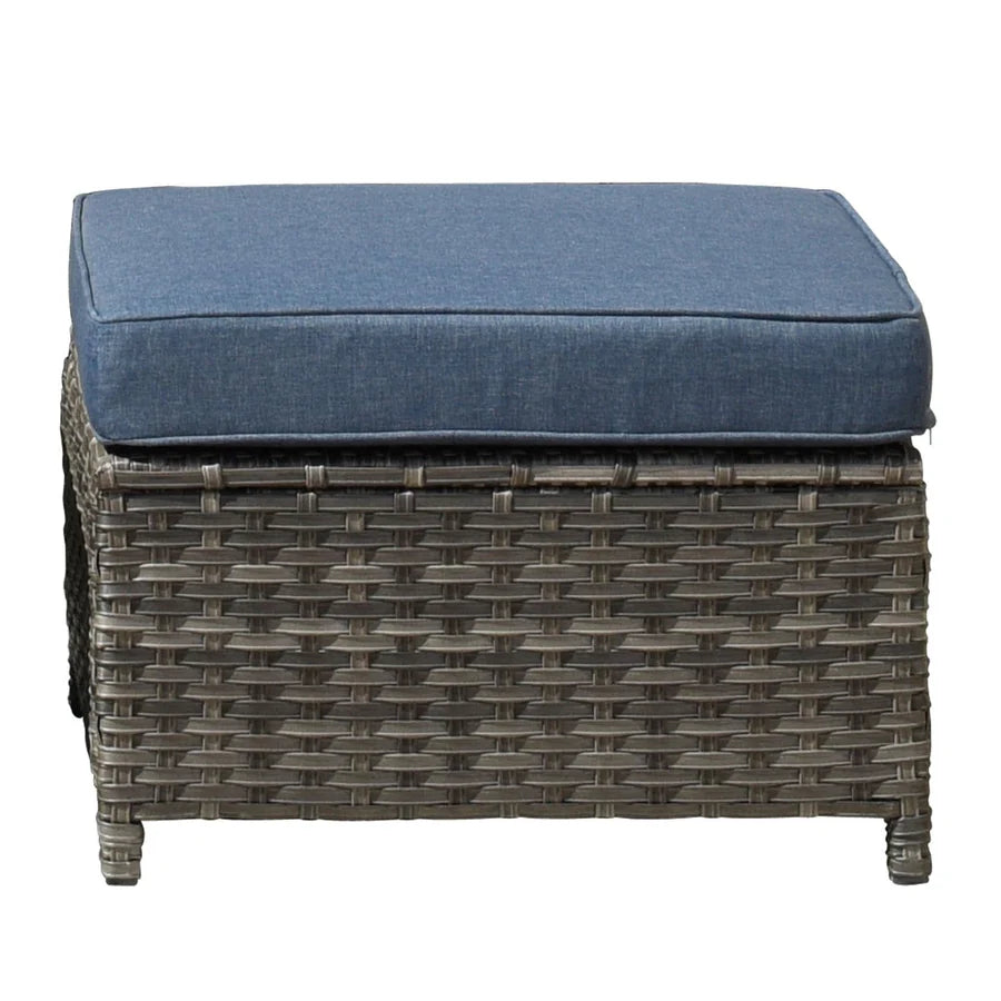 Patio Conversation Set 7-Piece with Swivel Rocking Chairs and Table