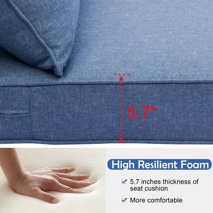 Replacement Seat Back Cushions Set with Olefin Fabric and Zipper, 25'' x 25'', Not suitable for  Patio Furniture