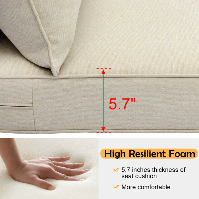 Replacement Seat Back Cushions Set with Olefin Fabric and Zipper, 25'' x 25'', Not suitable for  Patio Furniture