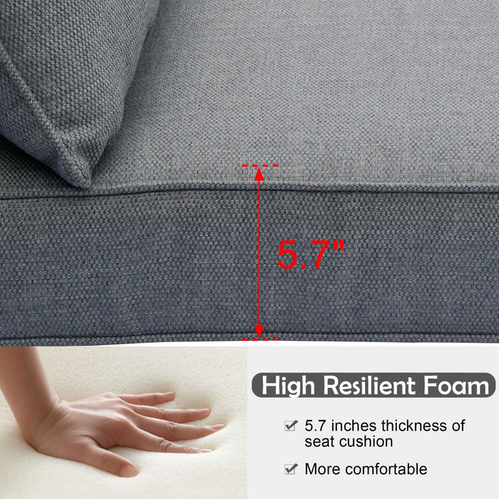 Replacement Seat Back Cushions Set with Olefin Fabric and Zipper, 25'' x 25'', Not suitable for  Patio Furniture