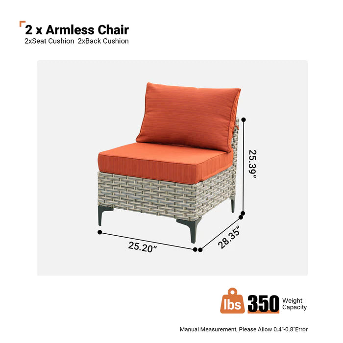 SKT Series - Sectional Outdoor Furniture Set 2-Piece