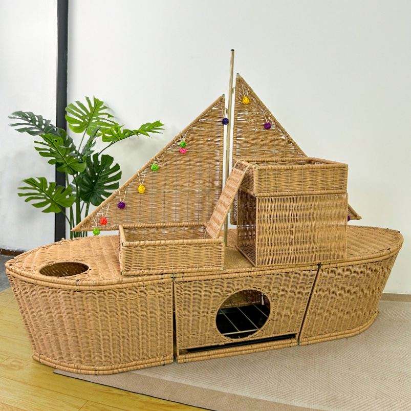 Large People and Pets Share Hand-woven Cat Bed Dog Bed Sailboats Pets Interactive Furniture Pet House