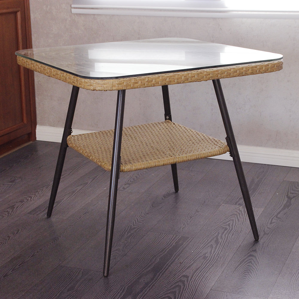 Outdoor Furniture Set: Rattan Lounge Chair with Backrest Trendy Nordic-Style B&B Dining Chair Handcrafted Woven Rattan Dining Chair