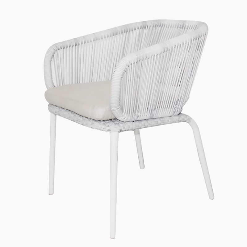 Outdoor Furniture Set: Three-Piece Rattan Garden Chair Set Nordic-Style B&B Dining Chairs with Backrest Rattan Woven Chairs for Relaxation