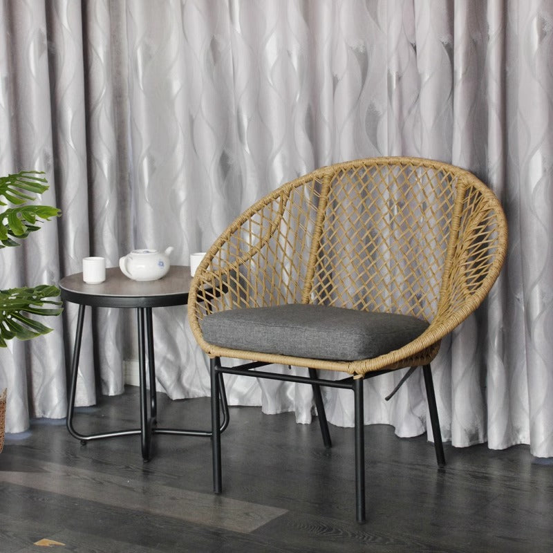 Balcony Mini Table and Chair Set - Home Mini Coffee Table with One Table and Two Chairs Outdoor Nordic-Style B&B Leisure Furniture - Rattan Chairs